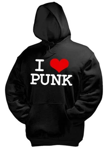 Sudadera con capucha I LOVE PUNK, negra - Imagen 1 de 1