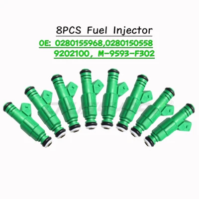 8pcs Fuel Injectors 0280155968 42lb 440cc Fits For 2004-2006 Pontiac GTO - Image 1 of 4