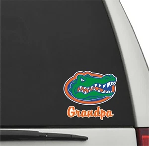 Florida Alligatoren Opa in ORANGE SCHRIFT mit Alligator Kopf Vinyl Aufkleber UF Sticker - Bild 1 von 1