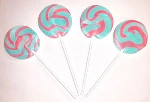 40 Kaugummi rosa blau Rad Pop Hochzeit Gastgeschenk Lolly Party - Bild 1 von 6