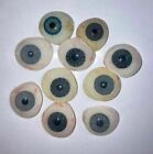Human Prosthetic Eye ~ Antique Artificial Eyes Mix Grey Set Of 10 Pcs
