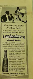 1911 Londonderry Mineralwasser Wasser Trinkgewohnheit Silhouette Vintage Anzeige - Bild 1 von 1