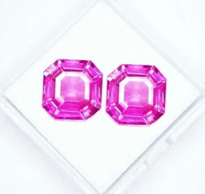 Par de gemas de zafiro rosa natural 8-10 quilates sueltas certificadas piedras preciosas WP12 - Imagen 1 de 12