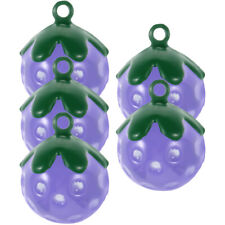 5Pcs Pet Collar Bells Charms Cartoon Necklace for Dog Cat (Purple)