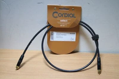 NEUF : CORDIAL CPDS1CC / Câble numérique SPDIF 2x RCA plaqué or 1m - ECL