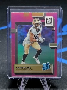 2022 Donruss Optic Football Chris Olave Rated Rookie RC Pink Prizm #209 - Picture 1 of 2