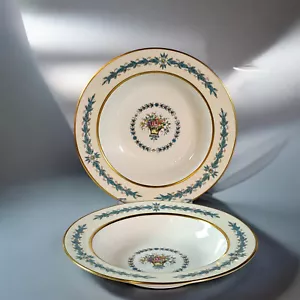 Set of Two CAMBRIDGE by Aynsley Rim Soup Bowl 8" diameter made in England - Picture 1 of 10