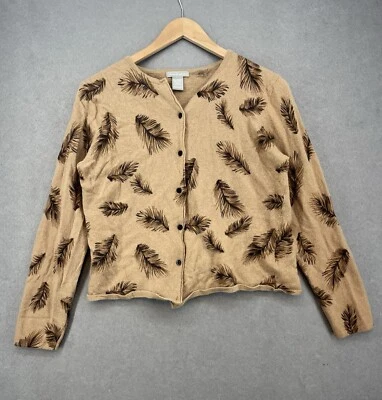 Кардиган шерстяной Deane & White ангорский желтовато-коричневый размер L перо с длинным рукавом для улицы - Изображение 1 из 4