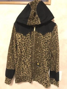 Neighborhood Carhartt Men's Hoodie Jacket Brown Black Leopard Zip Up Size S - Picture 1 of 5