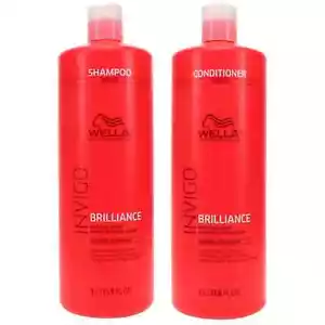 Wella Invigo Brilliance Shampoo & Conditioner Fine / Normal 33.8oz Duo / Set - Picture 1 of 2