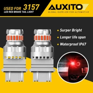 AUXITO 3157 Rojo LED Freno Cola Estacionamiento Bombillas de Detención Libre de Errores Super Brillantes - Imagen 1 de 12