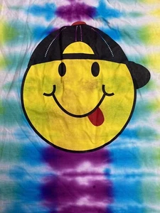 Vintage 90s Wal-Mart Smiley Face Happy Graphic TyeDye Promo T Shirt XL H8 - Picture 1 of 8