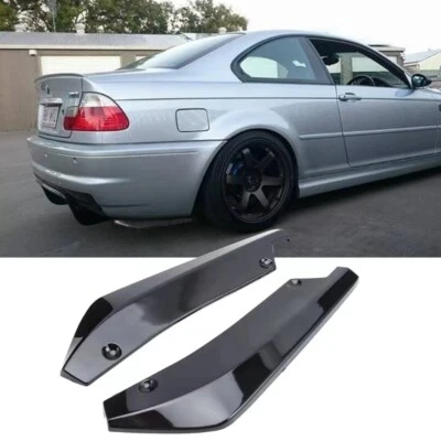 For BMW M3 01-06 2Pcs Sport Black Car Rear Bumper Lip Spoiler Splitter - Image 1 of 4