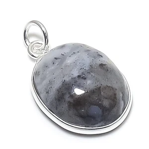 Dendrite Oapl Gemstone 925 Solid Sterling Silver Jewelry Pendant 0.87" W596 - Picture 1 of 2