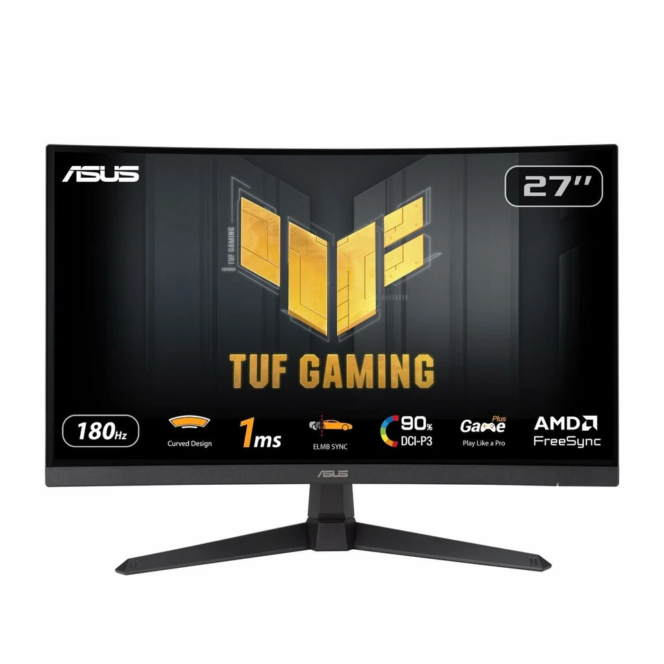 ASUS TUF Gaming VG27VQ3B 27 Zoll Gaming Monitor (Full HD Curved 180Hz ELMB)