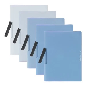 Plastic Folders with Mid-Side Swing Clip, 5 Pcs Presentation Folders, Blue - Picture 1 of 6