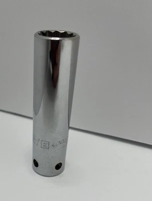 Proto J5320-TT 12 Point 5/8 in Tether-Ready Deep Socket - 1/2 in Drive Chrome - Image 1 of 4
