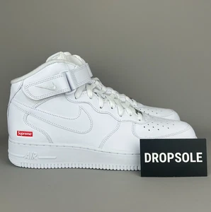 Supreme x Nike Air Force 1 Mid AF1 | Blanco | Hombre Talla 9 | FZ8784-100 - Imagen 1 de 6