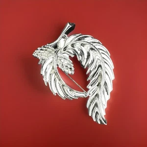 Lisner Brosche Tannenzapfen immergrün Silberschmuck signiert elegantes Accessoire - Bild 1 von 8