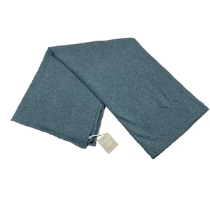 Garnet Hill 100 % Cashmere Wrap Women's OS Dark Cyan Heather Shawl Scarf NEW - Picture 1 of 4