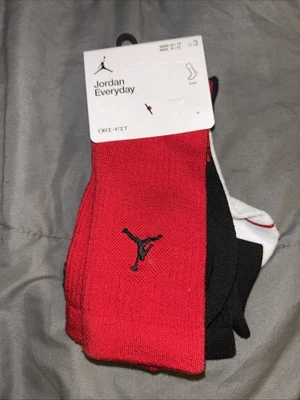 PACK DE 3 PARES DE CALCETINES JORDAN DAILY CREW DX9632 TALLA HOMBRE L (8-12) Foto 1 de 4