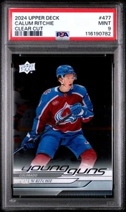 2024-25 Upper Deck Calum Ritchie YoungGuns Clear Cut #477 Rookie RC PSA 9 - Picture 1 of 2