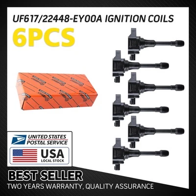6x For OEM UF617 Ignition Coil 22448-EY00A For 2011-2013 INFINITI M37 3.7L V6 - Image 1 of 4