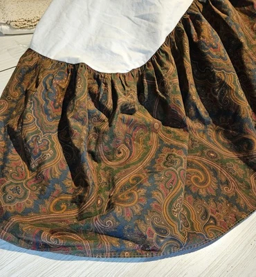 Vintage RALPH LAUREN Brianna Paisley Queen Bedskirt Vintage Equestrian - Image 1 of 4