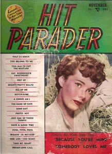 HIT PARADER November 1952 Phyllis Kirk cover photo - Picture 1 of 1