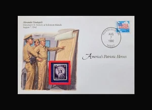 1990 FDC ALEXANDER VANDEGRIFT  DIRECTED U.S. VICTORY at SOLOMON ISLANDS 1942  - Picture 1 of 3