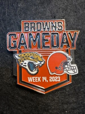 Cleveland Browns vs Jacksonville Jaguars Game Day Pin 12/10/23 NFL Football - Image 1 of 4