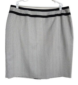 NWT Calvin Klein Plus Size Lined Pencil Skirt Size 20W 20F 20M Cream and Black - Picture 1 of 9