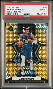2021-22 Mosaic Aaron Gordon Gold Prizm #5/10 🌎PSA 10 Denver Nuggets NBA 🐾 - Picture 1 of 4