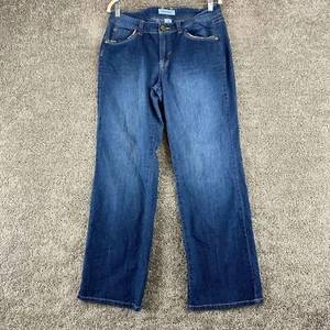 Kim Rogers Straight Leg Jeans Women's Size 10 Blue Mid Rise Cotton Blend Pants - Picture 1 of 8