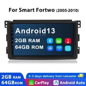 Android 13 Apple Carplay For Smart Fortwo W451 2005-2010 Car Stereo Radio GPS BT - Picture 1 of 13