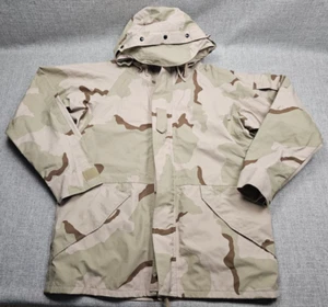 Military Cold Weather Parka Mens Large Long Desert Camo Hooded Weapons Systems - Picture 1 of 10