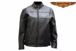 Women Soft Cowhide Leather Motorcycle Jacket, Black Size S-2XL- Air Vents Zip Up - Picture 1 of 10