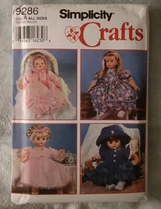 Simplicity 9286 All Sizes Design Your Own  Doll Clothes UNCUT Sewing Pattern  - Picture 1 of 2