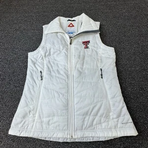 Columbia Puffer Omni Heat Full Zip Vest Texas Tech Women’s Medium Red Raiders - Picture 1 of 11