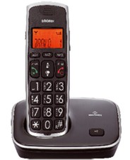Brondi Bravo Gold Telefono DECT Nero Identificatore di chiamata