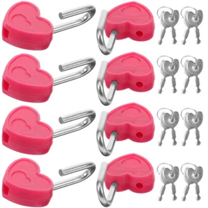 24 Set Mini Herzschloss Reisen Tragbares Vorhängeschloss Vorhängeschlösser - Bild 1 von 12