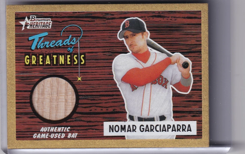 2004 BOWMAN HERITAGE #TG-NG NOMAR GARCIAPARRA BAT BOSTON RED SOX 41/55 9010 - Image 1 of 1