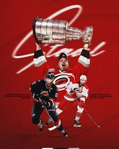 Foto de hockey Eric Staal retirada collage huracanes 8x10 NHL - Imagen 1 de 1