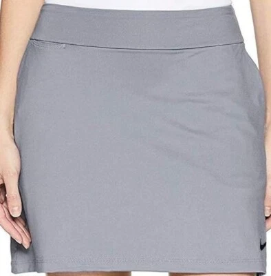 Nike Womens Dry Knit 16.5" Golf Skort Wolf Grey Black Size X-Small  Brand New - Image 1 of 4
