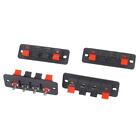 Spring Loaded Cable Clip Speaker Terminal Connector Set Red Black 4pcs