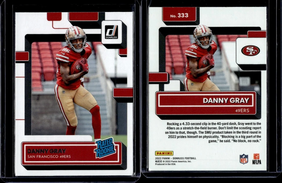 2022 Donruss Rated Rookie #333 Danny Gray Rookie RC - Image 1 of 1