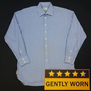 Camisa Aquascutum Guinga 41 16 (MANGA CORTA 34") Ajuste Regular Cuadros Azules - Imagen 1 de 11