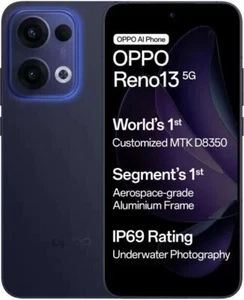 OPPO Reno13 5G-Factory Unlocked Dual SIM-8 GB RAM 128 GB STORAGE-GLOBAL-BLUE - Picture 1 of 17