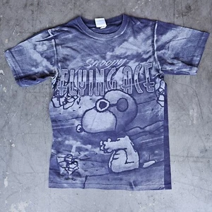 Peanuts Snoopy Flying Ace All Over Print Tee T-Shirt Size S - Picture 1 of 7