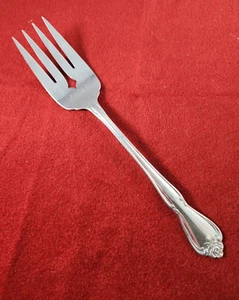 Cold Meat Fork Oneida Wm Rogers ARBOR ROSE ~ TRUE ROSE Stainless Flatware 8 3/8" - Picture 1 of 5